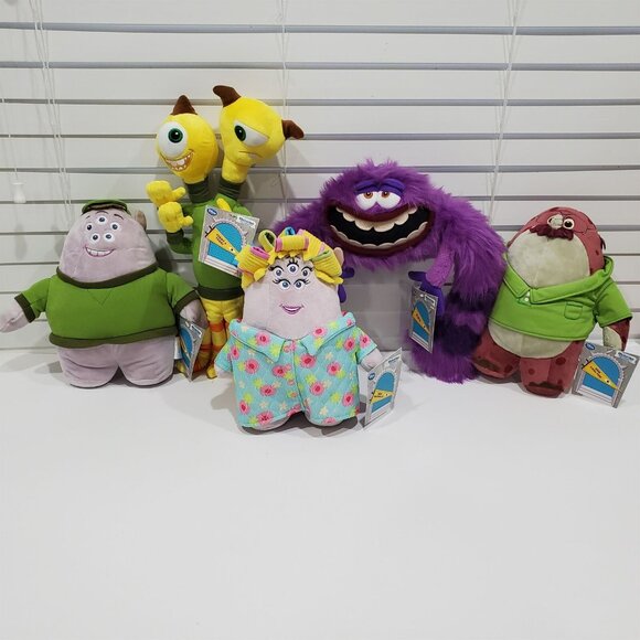 Monsters Inc University Plush Lot Mrs Squibbles Terri Don Carlton Squishy Art - Picture 1 of 6